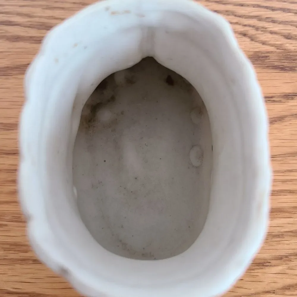 Vintage Bisque Porcelain Ceramic Baby Bootie Mini Planter Trinket Container